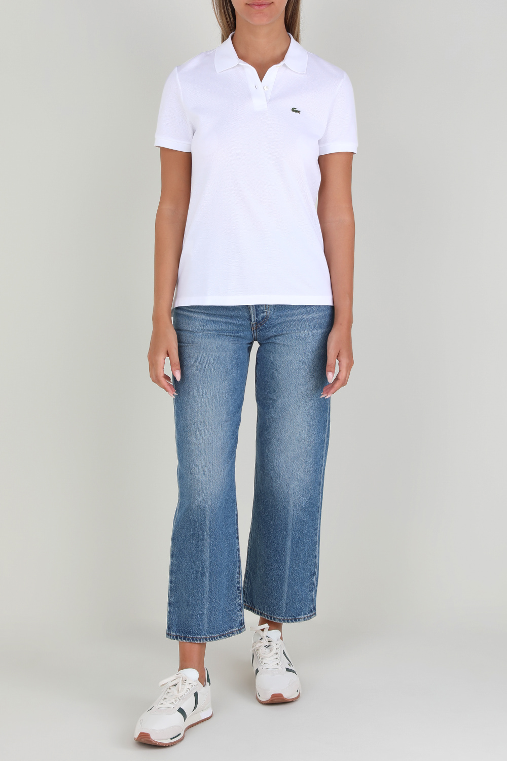 חולצת פולו קצרה עם לוגו רקום